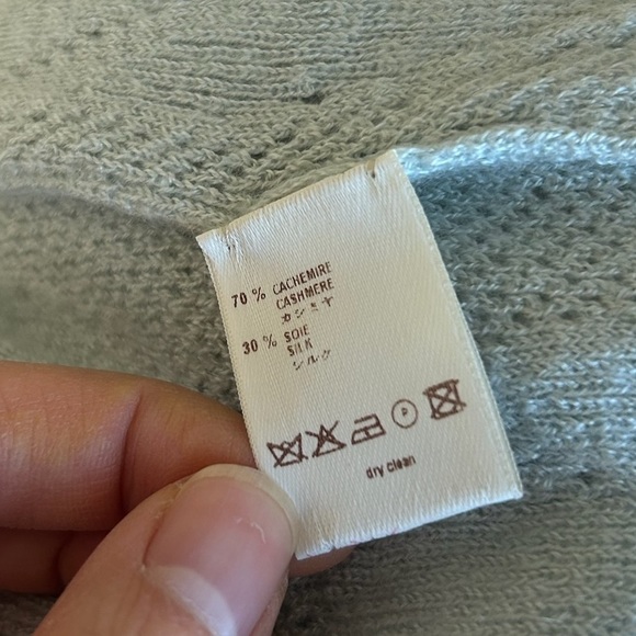 Louis Vuitton vintage pale green cashmere sweater blouse top - Picture 4 of 8